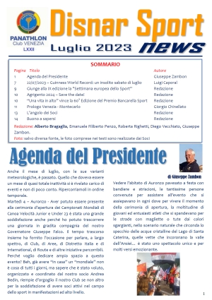 Panathlon International Club Venezia - Notiziario 07 - Luglio 2023