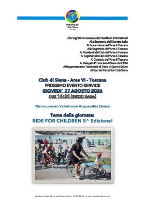 Panathlon Club Siena - Notiziario Agosto 2026