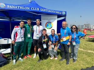 Stand des Panathlon International an den Panamerikanischen Spielen