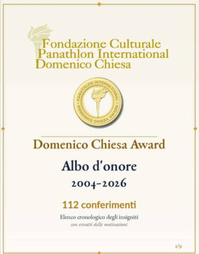 Domenico Chiesa Award: una pubblicazione da sfogliare, valori da scoprire