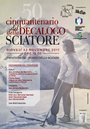 Cinquantenario del Decalogo dello sciatore - Trento 23 novembre 2017