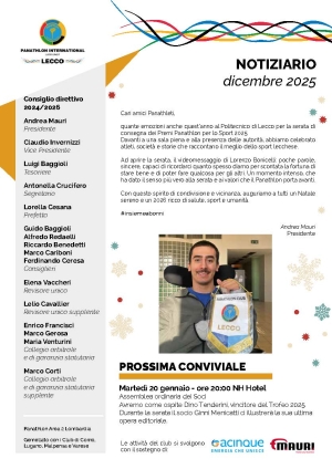 Panathlon Club Lecco - Notiziario Dicembre 2025