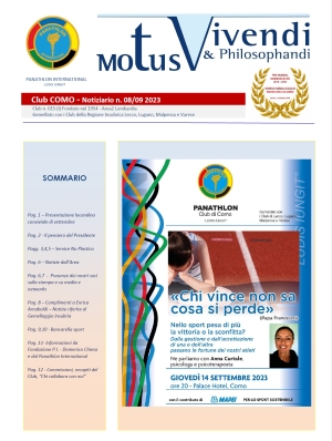 Panathlon International Club Como - Notiziario 08 Agosto - Settembre 2023