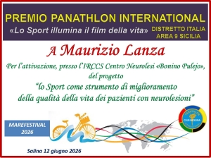 Panathlon International Area 9 Sicilia  - Premio speciale Panathlon "Lo Sport illumina il Film della Vita"