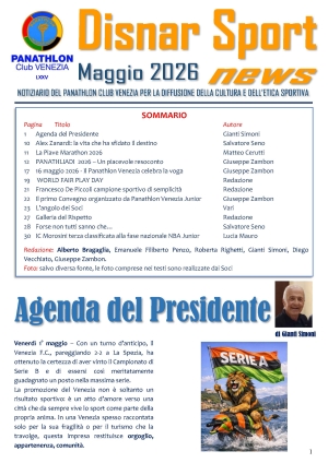 Panathlon Club Venezia- Disnar Sport Maggio 2026