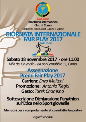 P.C. Como - Giornata internazionale Panathlon per il Fair Play”