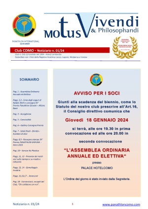 Panathlon International Club Como - Motus Vivendi & Philosophandi 01-24