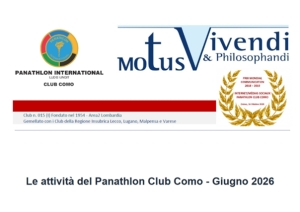 Panathlon International Club Como - Motus Vivendi & Philosophandi Giugno 2026