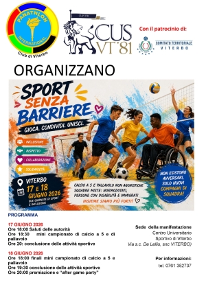 Panathlon Club Viterbo -  Sport senza barriere: a Viterbo due giornate di inclusione, fair play e condivisione