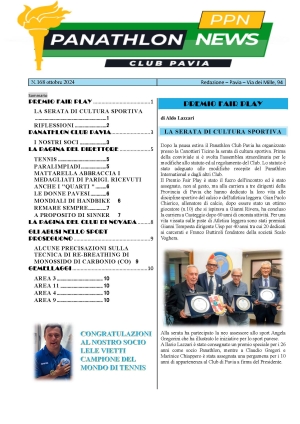 Panathlon International Club Pavia - Notiziario n. 168 Ottobre 2024